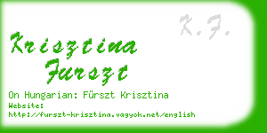 krisztina furszt business card